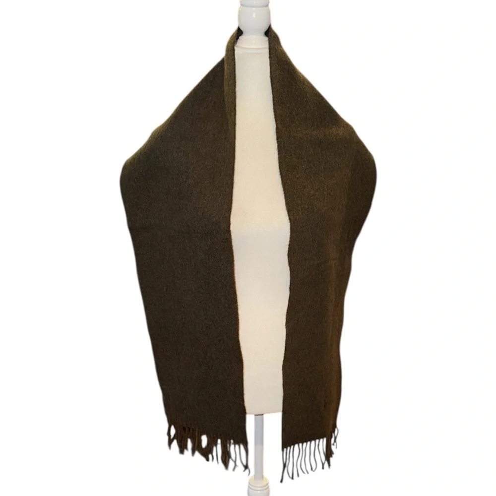 Polo Ralph Lauren Men's Classic Reversible Scarf, Olive/ Brown
